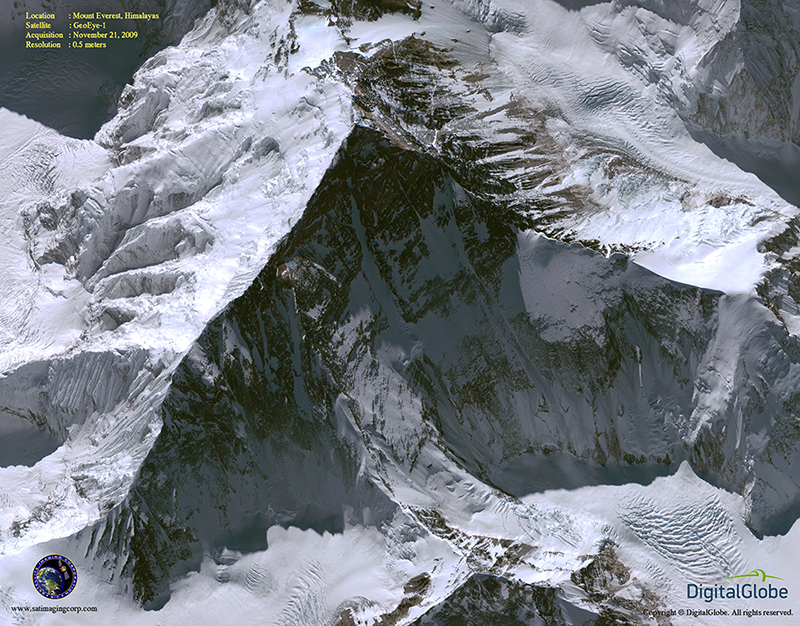 GeoEye1 Satellite Image of Mount Everest Satellite Imaging Corp