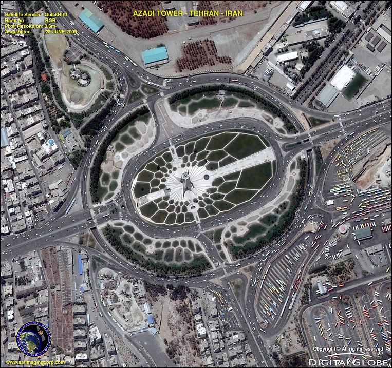 QuickBird Satellite Image Azadi Tower Iran Satellite Imaging Corp