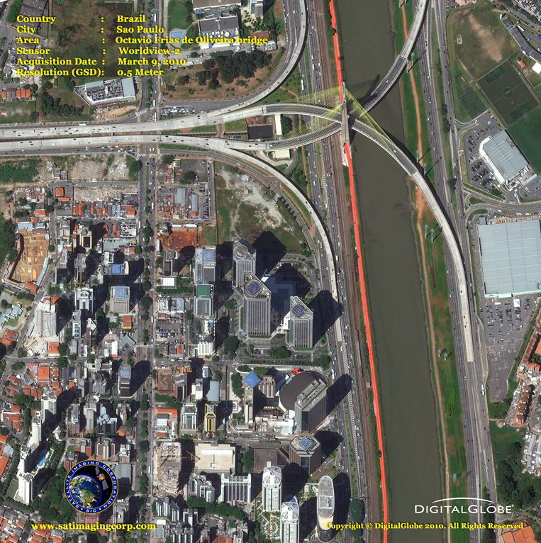 WorldView2 Satellite Image of Sao Paulo, Brazil Satellite Imaging Corp